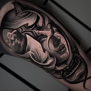 impressive realistic tattoo by Stefano