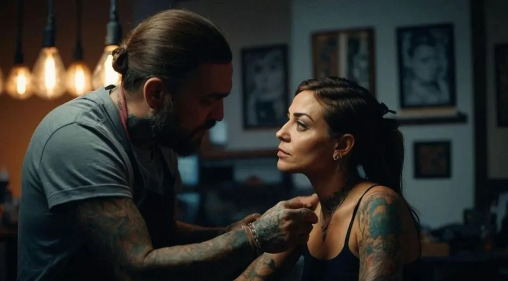 Clean professional tattoo studio interior Sheffield