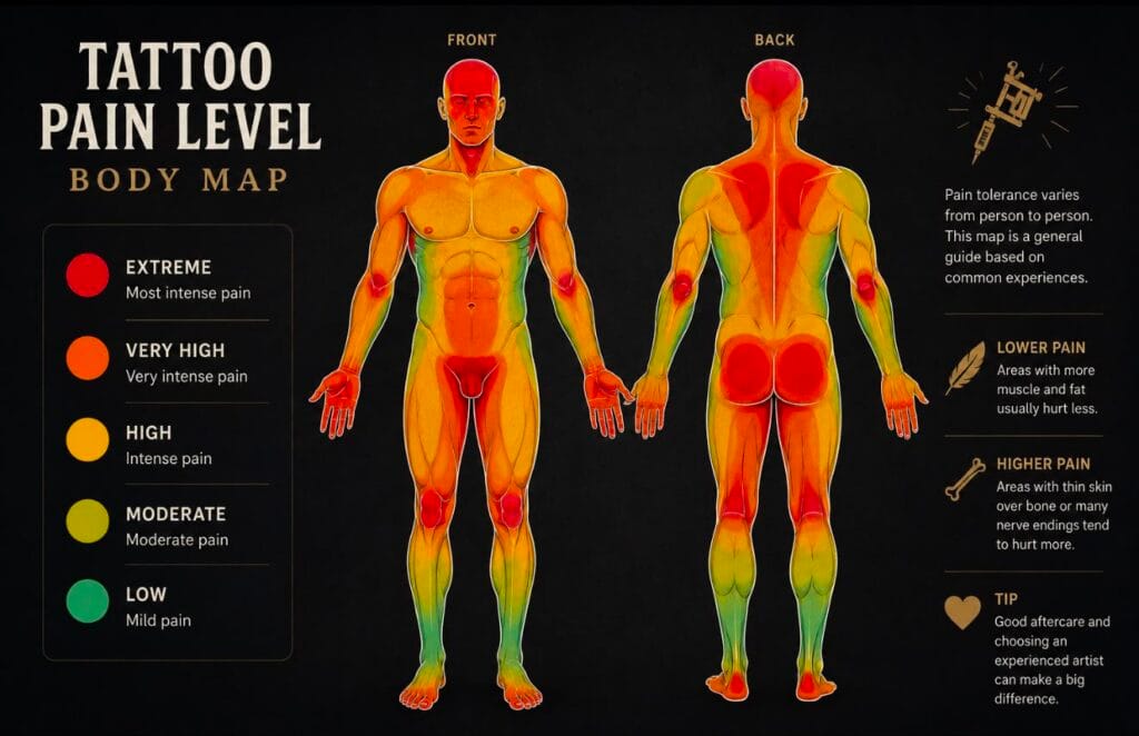 What affects how much a tattoo hurts